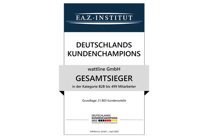 Deutschlands Kundenchampion 2022 Gesamtsieger